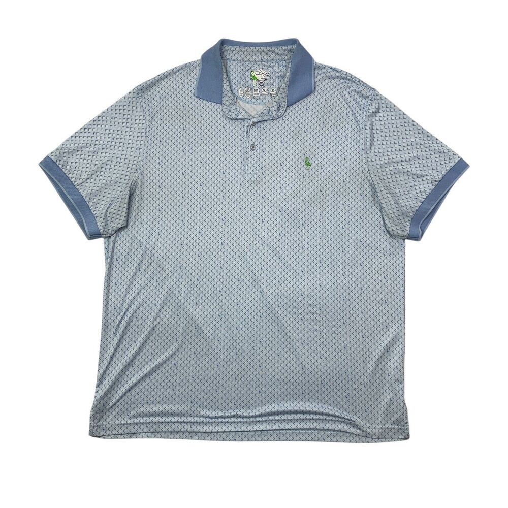 Tailorbyrd Shirt Mens XXL Copen Blue Quick Dry Smooth Stretch Performance Golf